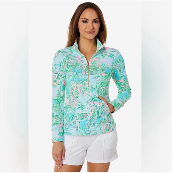 Lilly Pulitzer Tops - 💓🌼Lilly Pulitzer UPF 50 Skipper Popover Multi Lilly Loves Palm Beach